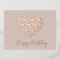 Luipaard Dierprint Hart Gelukkige Verjaardag Blush