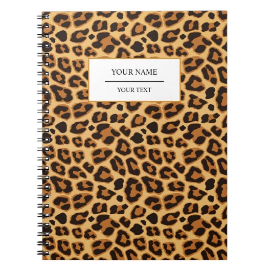 Luipaard Dierprint Huidpatroon Notitieboek (Voorkant)