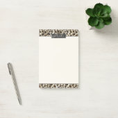 Luipaard Dierprint Met Zwarte Nep Folie En Naam Post-it® Notes (Kantoor)