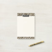 Luipaard Dierprint Met Zwarte Nep Folie En Naam Post-it® Notes (Op bureau)