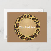 Luipaard Dierprint Patroon Cirkel Mode Schoonheid Briefkaart (Voorkant / Achterkant)