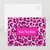 Luipaard Dierprint Patroon Helroze Kleur Briefkaart (Voorkant / Achterkant)