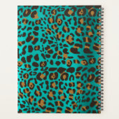 Luipaard Dierprint Teal Turquoise Afspraak Planner (Achterkant)