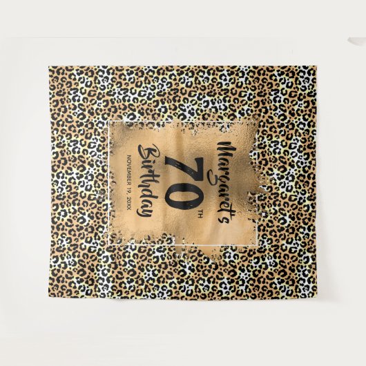 Luipaard Dierprint Wandkleed (Voorkant (horizontaal))