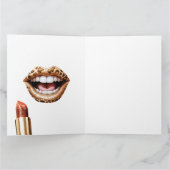 Luipaard Dierprintkaart voor Zus – Stijlvol  Kaart (Binnen)