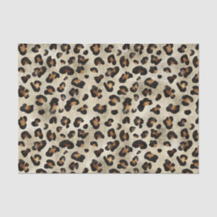 Luipaard Dierprintpatroon in Beige en Bruin Tissuepapier