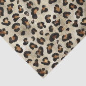 Luipaard Dierprintpatroon in Beige en Bruin Tissuepapier (Detail)