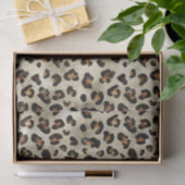 Luipaard Dierprintpatroon in Beige en Bruin Tissuepapier (Geschenk)