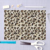 Luipaard Dierprintpatroon in Beige en Bruin Tissuepapier (Craft)