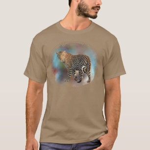 Luipaard Elegante Moderne Kiezel Kleur Sjabloon T-shirt