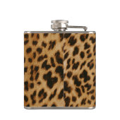 Luipaard en gouden metalen print - Flask Heupfles (Achterkant)