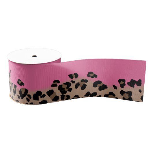 Luipaard en Hot Pink Grosgrain Lint (Spoel)