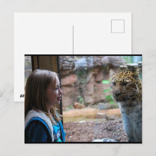 Luipaard en Kind Portret Briefkaart (Voorkant / Achterkant)