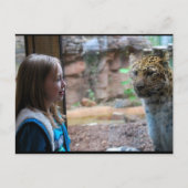Luipaard en Kind Portret Briefkaart (Voorkant)