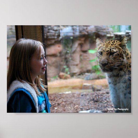 Luipaard en Kind Portret Poster (Voorkant)