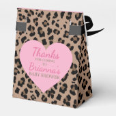 Luipaard en Licht Roze Feestje Bedankdoosjes (Achterkant)