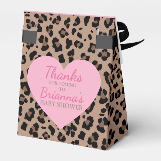 Luipaard en Lichtroze Partij Bedankdoosjes (Achterkant)