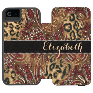 Luipaard en Paisley-patroonprint om te personalise