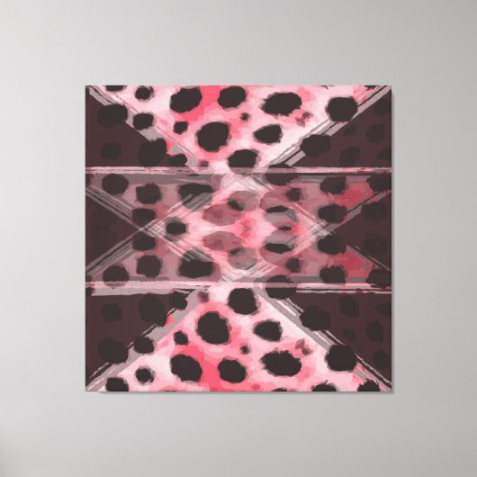 Luipaard en Pruim Abstract Canvas Afdruk (Voorkant)