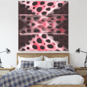 Luipaard en Pruim Abstract Canvas Afdruk (Insitu (Slaapkamer))
