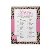 Luipaard en Roze Baby Dier Douche Spel Notitieblok (Linkerzijde)