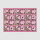 Luipaard en Roze Baby Patterned Tissuepapier (Voorkant)