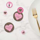 Luipaard en Roze Baby showers tafel Confetti (Groep)