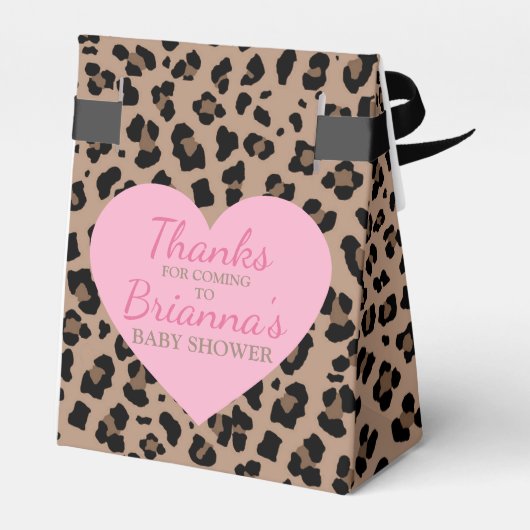 Luipaard en Roze Feest Bedankdoosjes (Achterkant)