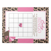 Luipaard en Roze Gift Bingo Baby shower Game Pack Notitieblok (Voorkant)