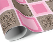 Luipaard en Roze Partij Verpakkingsdocument Cadeaupapier (Rol Hoek)