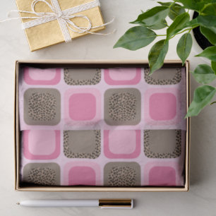 Luipaard en roze patroon tissuepapier