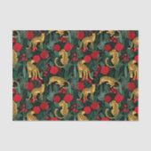 Luipaard en Rozen Tissue Paper Tissuepapier (Voorkant)