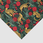 Luipaard en Rozen Tissue Paper Tissuepapier (Detail)