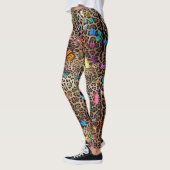 Luipaard en vlinders leggings (Links)