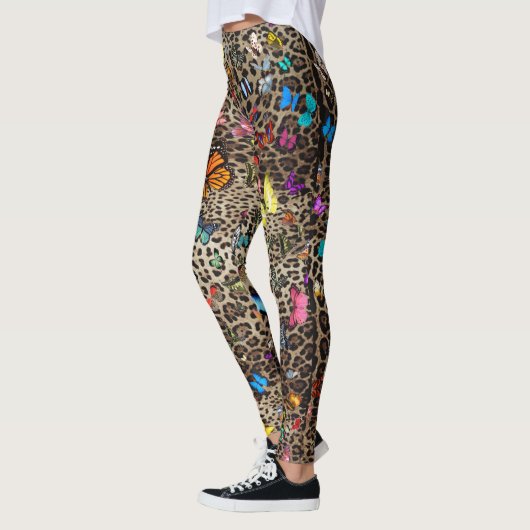 Luipaard en vlinders leggings (Links)