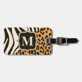 Luipaard en Zebra Bagagelabel (Voorkant horizontaal)