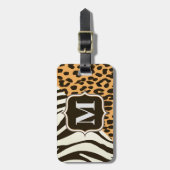 Luipaard en Zebra Bagagelabel (Voorkant verticaal)