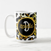 Luipaard en Zebra Bont Print Gepersonaliseerd Koffiemok (Links)
