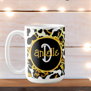 Luipaard en Zebra Bont Print Gepersonaliseerd Koffiemok