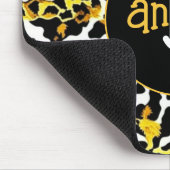 Luipaard en Zebra Bont Print Gepersonaliseerd Muismat (Hoek)