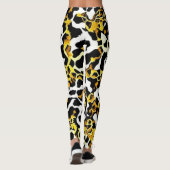 Luipaard en Zebra Bont Print Patroon Leggings (Achterkant)