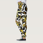 Luipaard en Zebra Bont Print Patroon Leggings (Links)