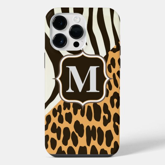 Luipaard en Zebra iPhone Hoesje (Achterkant)