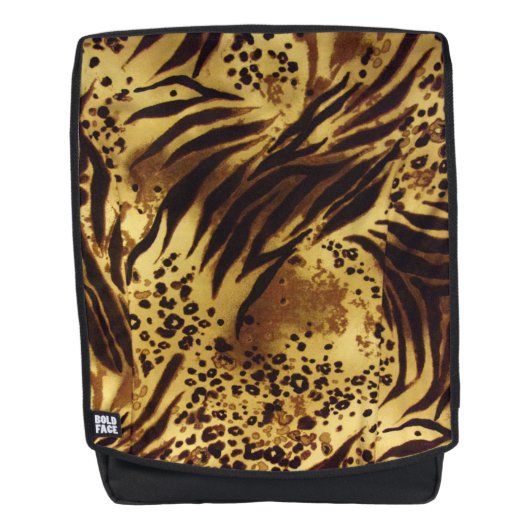 Luipaard en zebra patroon rugtassen (Voorkant)