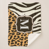 Luipaard en Zebra Sherpa Deken (Voorkant)