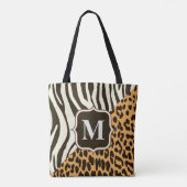 Luipaard en Zebra Tote Bag (Achterkant)