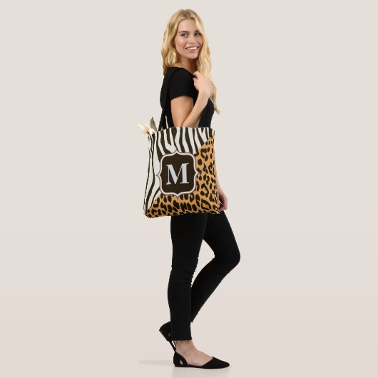 Luipaard en Zebra Tote Bag (Op model)