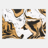 Luipaard en zwart-wit gestreept en gepolkt inpakpapier vel (Voorkant)