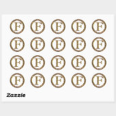 luipaard F Ronde Sticker (Vel)