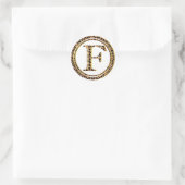 luipaard F Ronde Sticker (Tas)